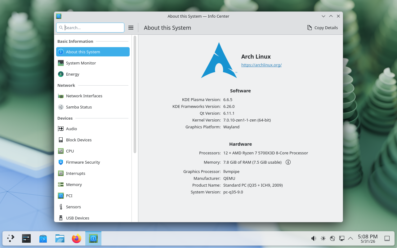Post-install screenshot.